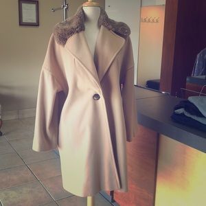 A blush Charles Gray xl single button coat.